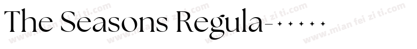The Seasons Regula字体转换